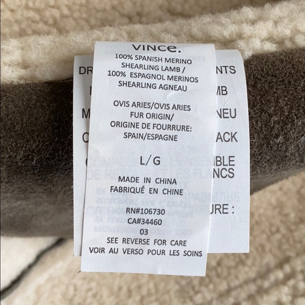 VINCE Genuine Lamb Shearling Vest - Picture 5 of 11